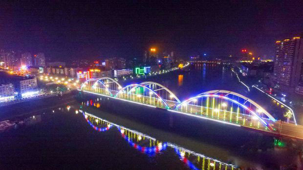 夜色邵阳之西湖桥